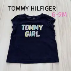【TOMMY HILFIGER】ネイビーTシャツ6-9M TOMMY GIRL