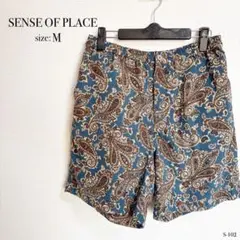 ☆美品☆ SENSE OF PLACE ペイズリー柄 ショートパンツ Mサイズ