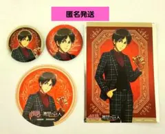 進撃の巨人 HUB エレン コースター ポストカー 缶バッジ2点