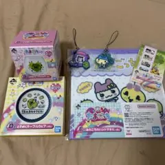 たまごっち 1番くじ くちぱっち 5点 D賞 グラス 皿 E賞タオル G賞