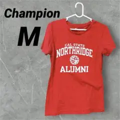 古着 Champion 赤 Tシャツ Mサイズ レディース