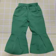 グリーン フレアパンツ サイズ90