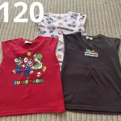 マリオ長袖Tシャツ3枚セット　しまむら　120センチ