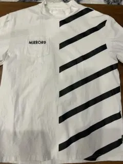 MIRROR9 ストライプシャツ ホワイト