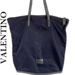 VALENTINO ヴァレンティノ レザー×ナイロン トートバッグ スタッズ