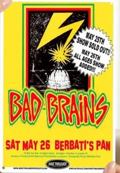 ブリキ看板/バッドブレインズ BAD BRAINS コンサートポスター