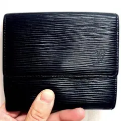 ルイヴィトン エピ ポルトモネ ビエ カルトクレディWホック 三つ折り財布 黒