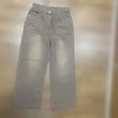 ワイドパンツ スキニー 茶色