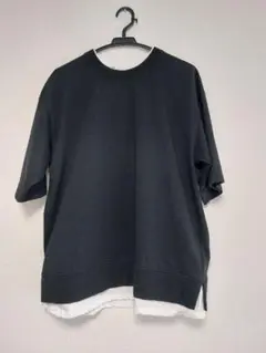 レイヤードスタイル ブラック Tシャツ 半袖