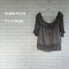 【KLEIN PLUS】クランプリュス ブラウス トップス シフォンブラウス M