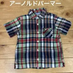 アーノルドパーマー キッズ チェック 半袖シャツ 110