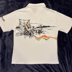 【値下げ中】90s ライトニングボルト パイル地 オールドサーフ ポロシャツ