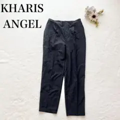 【カリスエンジェル】スラックス（XL）ワンタック ウエストゴム ズボン 黒 無地