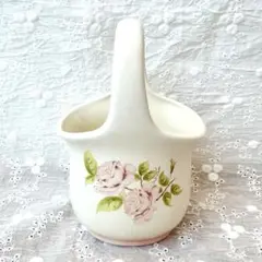 希少レア旧イマン ダイアナローズ ペンバスケット 陶器花柄雑貨