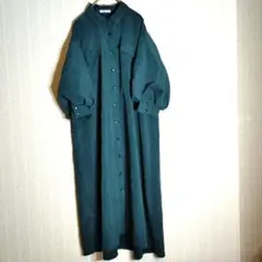 OLIVE des OLIVE♡シャツワンピース【M】♡パフスリーブ♡ポワン袖♡