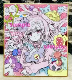 手描きイラスト アナログ　魔法少女ノ魔女裁判 夏目アンアン （過去）　まのさば