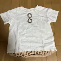 半袖Tシャツ　120 メガネ 白　ホワイト