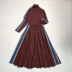 PAMEO POSE パメオポーズ ニット ワンピース タートルネック ボルドー