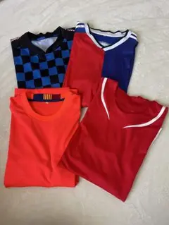 サッカー、トレーニングTシャツ4枚セット Lサイズ相当