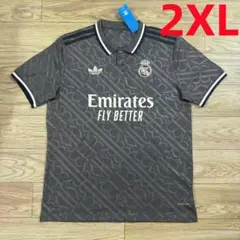 24-25 レアル・マドリード ユニフォーム 遠征 半袖 ジャージ 2XL
