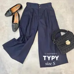 【美品】チャオパニックティピー ワイド ガウチョパンツ ネイビー Sサイズ