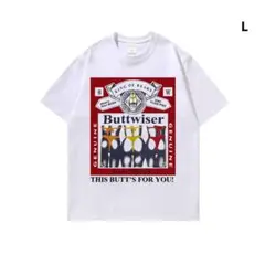 Buttwiser バドワイザービール 山田レン着 半袖 Tシャツ L