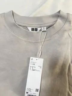 UNIQLO エアリズムコットンオーバーサイズT ライトグレー Tシャツ M