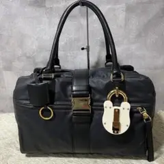 美品✨ロエベ ローラ ハンドバッグ ベアーチャーム 大容量 A4収納可 ブラック