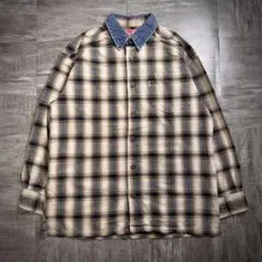 【90's】Levi's チェック柄　長袖ワイシャツ　ヴィンテージ　Lサイズ