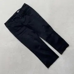 Kumikyoku SIS クロップドパンツ ストレッチ コットン ブラック