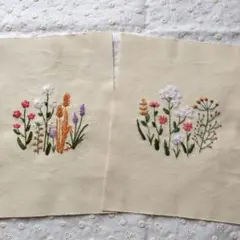 ハンドメイド　刺しゅう生地