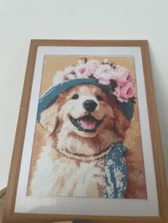 ダイヤモンドビーズアート 犬の絵画