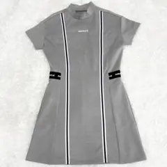 近年モデル　アドミラル　ゴルフ　ロゴテープ　グレー　モックネック
