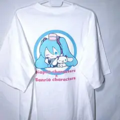 新品 Tシャツ L 初音ミク シナモン コラボ リボン サンリオ ボカロ 半袖
