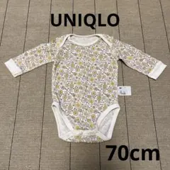 UNIQLOユニクロ ボディスーツ(長袖肌着)花柄 70