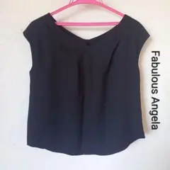 Fabulous Angela　カットソー　リバーシブル　黒　フリーサイズ