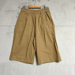 【BROWNY】　ハーフパンツ　（Ｆ）　ウエストゴム　膝丈　ベージュ　ゆったり