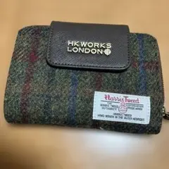 HK WORKS LONDON 二つ折り財布 Harris Tweed 美品