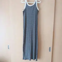 LAKOLE　ストライプ柄ノースリーブロングワンピース Sサイズ　新品　試着のみ