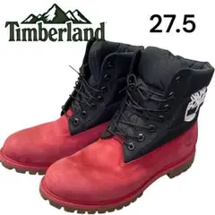 美品‼️早い者勝ちTimber ブーツ　赤黒　27.5cm