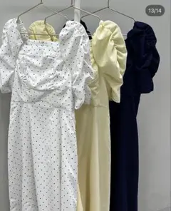 ナチュラルクチュール　ワンピース　ドット