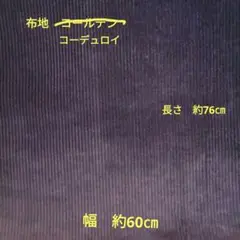 コーデュロイ布地　紫がかった濃紺