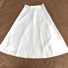 【ミッシュマッシュ】 Mサイズ フレアスカート アイボリー シンプル 清楚
