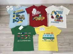 半袖Tシャツ 働く車 乗り物Tシャツ95