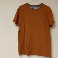 Spitalfields オレンジ 半袖Tシャツ 犬刺繍