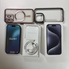 iPhone15Pro SIMフリー　シムフリー　ブルー　チタニウム　128GB