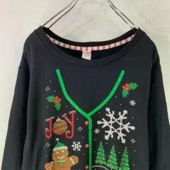 HOLIDAY ださかわ ビッグ プリント 薄手 裏起毛 スウェット トレーナー