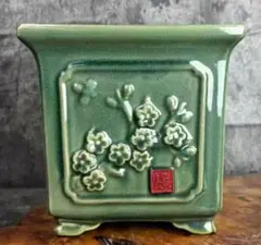 瀬戸本業窯　見立て鉢植え　花器　明治期 瀬戸本業窯 見立て鉢植え 花器 明治期 - メルカリ