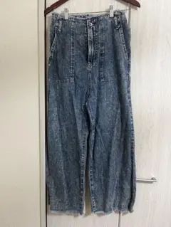 ライトブルー ワイドレッグデニム