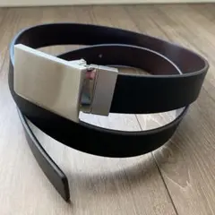 新品★CK カルバンクライン　レザー　ベルト　本革　ブラック　シルバー　バックル